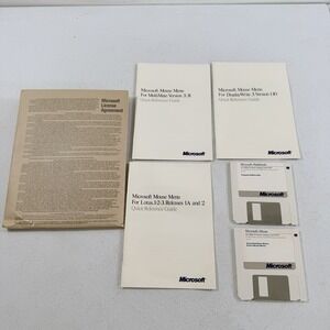 Vintage Microsoft Mouse & Paintbrush 3.5" Floppy 1987